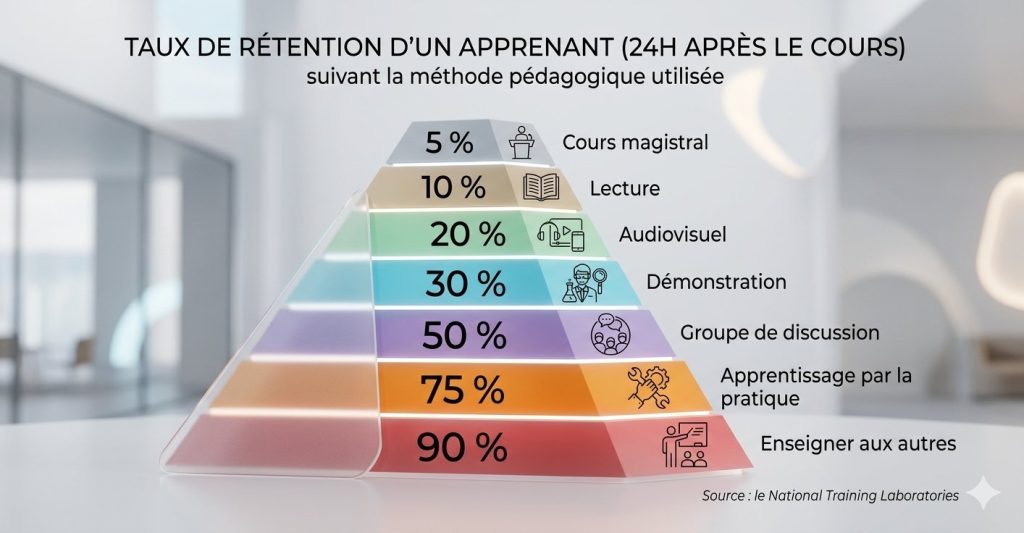 Taux de rétention d'un apprenant.