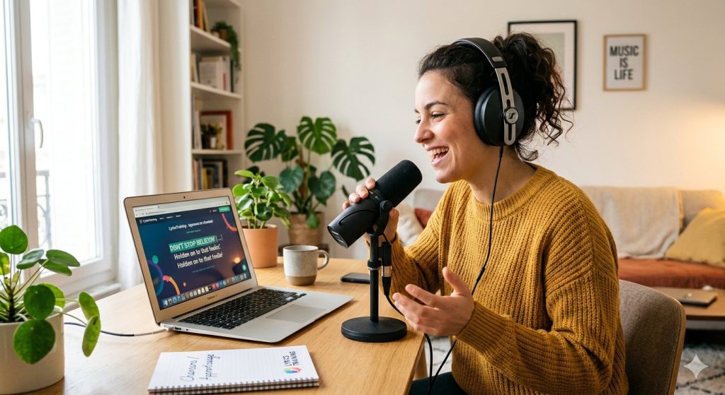 Apprendre l'anglais avec lyricstraining.