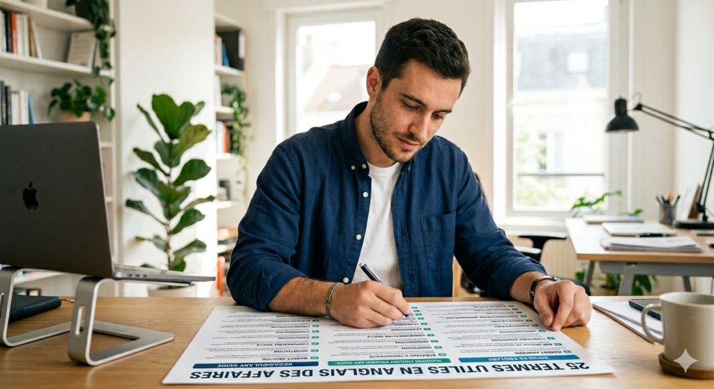 25 termes utiles en anglais des affaires.