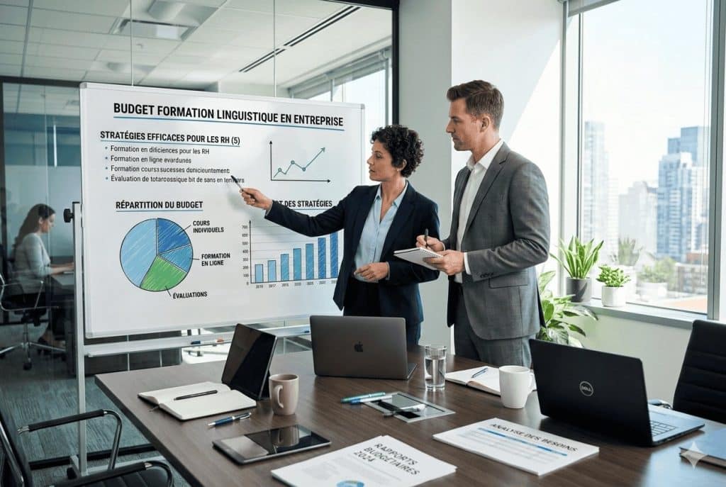 Conseils et gestion du budget de formation linguistique en entreprise.
