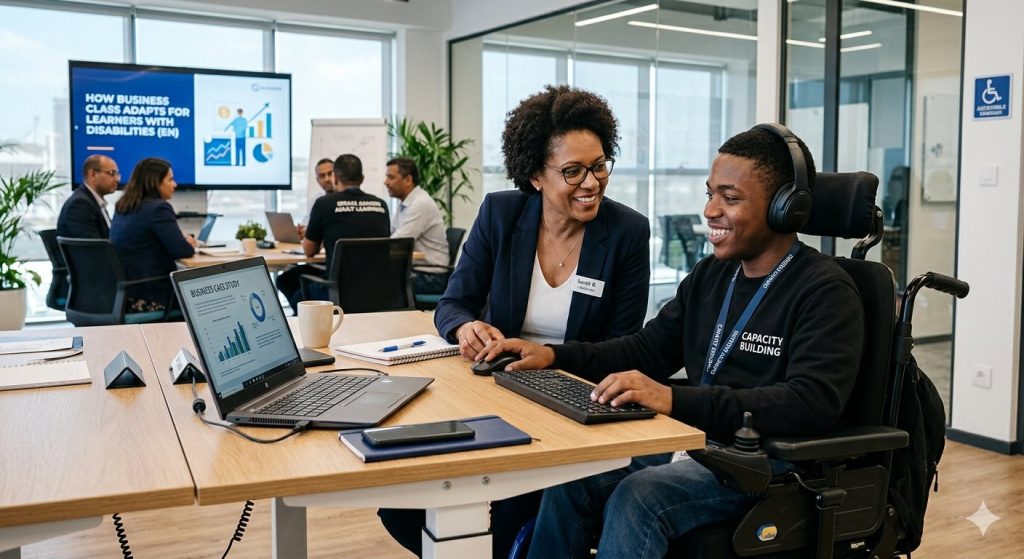How Business Class Adapts for Learners with Disabilities.