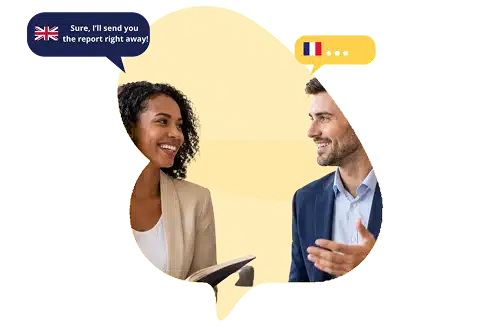 Illustration d'une conversation en anglais Illustration d'une conversation en anglais